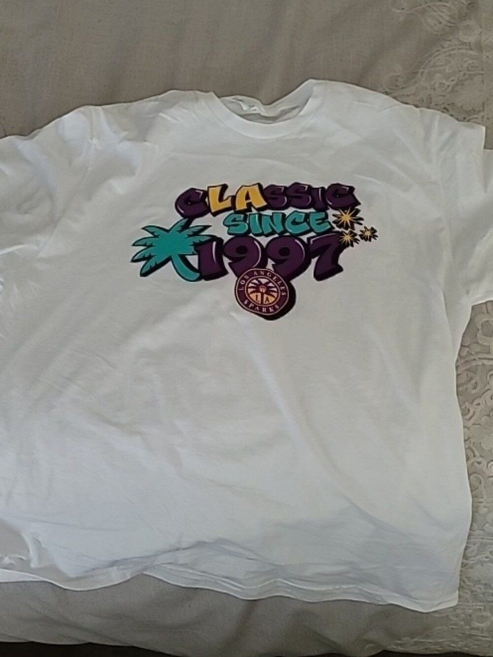 WNBA Los Angeles Sparks 30th Anniversary Crew Neck Short Sleeve XL T-Shirt 6/21